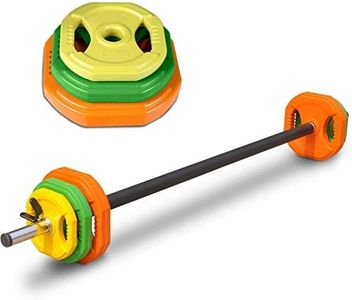 HCE Hex Barbell Dumbbell Weight Plates - 20kg CrossFit Barbell Pump Set - Bench Press Barbell Coloured Plates for Power Weightlifting, Full Body Building Workout Gym Training Equipment