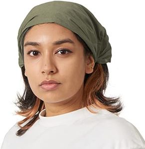 CHARM Yoga Bandana Scarf headband - Womens Head Cover Elastic Boho Accessory Khaki