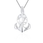 LGSY Anchor Cage Pendants Crafting Charm for DIY Necklace Bracelet Jewelry Making Sterling Silver