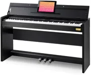 AODSK 88-Key Weighted Hammer Action Digital Piano with Speakers,Furniture Stand and Triple Pedals,Beginner's Course - B-85