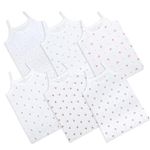 REVOLTEK Printed Vest Baniyan Regular Fit Cotton Inner Wear For Baby Summer Wear Sleeveless Undershirts For Kids Sando Ganji Tank-Tops Toddler Girls/Boys Pack Of 6 (White-2, 12-18 Months)