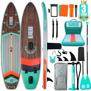 Niphean (Extra Large) Inflatable Paddle Board, SUP for 2+1 People/Family, Stand Up Paddle Board with (Beginner Friendly) Balanced Wing, Waterproof Phone Pouch, Paddle Boards for Adults, Gift Ideas