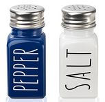 Farmhouse Salt And Pepper Shakers Set,Kitchen Decor,Glass Blue Salt And Pepper Shakers Set,Cute Salt Shaker,Gift For Women,Modern Farmhouse Decor,Home Decor,Wedding Decor