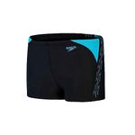 Speedo Boys Hyper Boom Splice I Aquashort, Black/Bolt, 11-12 Years EU