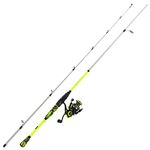 Sougayilang Fishing Rod and Reel Combo, IM7 Graphite 2Pcs Blanks, Stainless Steel Guides with Ceramic Rings, Contoured EVA Split Handle Design(6'10''Yellow)