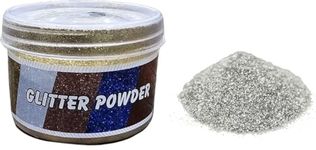 Vipul Glitter Sparkle Powder, Multiple Use Pack 100 Gram (Brand-Fastobond) - Silver