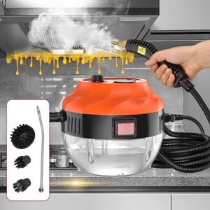 BEAMNOVA Steam Cleaner for Home Use Car Detailing Steamer for Cleaning Handheld Furniture Portable High Pressure Multipurpose Steam Machine with 1.4L 0.37Gal Water Tank 2500W for Tiles Upholstery Floor