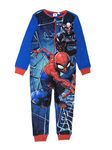 Marvel Spiderman Boys Fleece Onesie 4-5 Years Blue