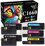 COLOR PRINT Compatible Toner Cartridge Replacement for Dell 1660W C1660W 4G9HP C1660 1660 C1660cnw 1660CNW Printer (5-Pack, 2 Black, 1 Cyan, 1 Magenta, 1 Yellow)