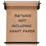 Fitous 36”Kraft Paper Dispenser Holder Wall Mount, Heavy-Duty Paper Cutter Butcher Paper Dispenser to Do Lists, DIY Drawing, Taking Note, Artwork, Daily Special - Black