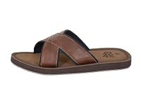 PDQ Jimmy Crossover Mule Slip on Summer Beach Walking Flip Flop Sandals - Brown PU, Mens UK 9 / EU 43