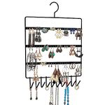 NH10 DESIGNS Wall Mounted Earring Organizer Wall Hanging Jewellery Hanger Organizer Jewellery Hanger organizer jewellery hanging rack Jewellery Hanger for Earring Necklace(Pack of 1)(Metal Iron)(NHSP)