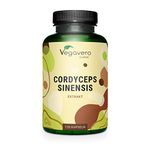 Vegavero Cordyceps Sinensis 6500 mg | 10:1 Mushroom Extract | 4-Month Supply | 40% Polysaccharides | NO Additives | Lab-Tested | Vegan