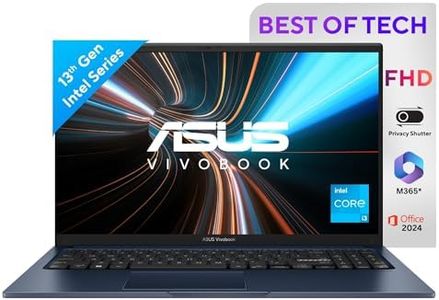 ASUS Vivobook 15,13th Gen,Intel Core i3-1315U (Intel UHD /16GB RAM/512GB SSD/FHD/15.6"/60Hz/Win 11/M365 Basic (1Year)*/Backlit Keyboard/Office Home 2024/Quiet Blue/1.70 kg) X1504VA-NJ2325WS