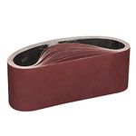 POTUINOM 3 x 21 Inch Sanding Belts, 12 Pack Aluminum Oxide Belt Sander Belts 180 Grits,Best for Sanding Wood,Metal and Paint