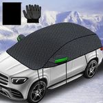 COFSODI Car Windshield Ice and Snow Cover, Essential Winter 157 Inch Automotive Top Half Cover, Protects Side Windows, Sunroof, Rear View Mirrors, Heavy Duty Oxford Waterproof and Anti-Freeze Fabric