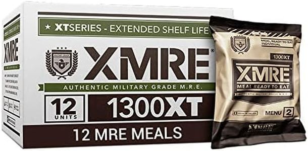 XMRE 1300XT MRE Meals 2022 Bulk | Military Grade | For Survival Kits & Hurricane Preparedness Items | Emergency Food Supplies | Food Packs w/ Flameless Ration Heater | USA Made