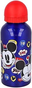 Stor - Botella de aluminio para niños - cantimplora infantil - botella de agua reutilizable de 400 ml de Mickey Mouse