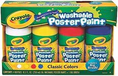 Crayola 54 2504 Paint-A-Pack (4 x 250ml Paints + Big Brush) Classic Colors