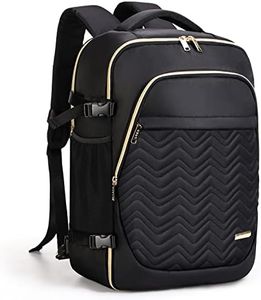 Lekespring Sac à Dos Voyage Cabine Avion 40x20x25 - Sac a Dos Voyage Antivol Imperméable avec 6 sacs d'organisation - Sac de cabine adapté à EasyJet 45x36x20 - Noir