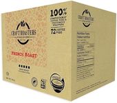 Club Coffee Craft Roasters French Roast - Dark Roast Single Serve Coffee K-Cup Pods, Compostable Coffee Pods, Keurig Brewer Compatible, Rainforest Alliance Certified, 72 Count