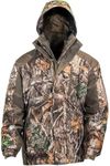 HOT SHOT Men’s 3-in-1 Insulated Camo Hunting Parka, Waterproof Jacket, Versatile Camouflage Hunting Clothes for Men, Realtree Edge, Large