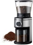 Ollygrin Coffee Grinder Electric Burr Mill, Conical Burr Espresso Coffee Grinder, Coffee Bean Grinder With 30 Adjustable Settings Precise Setting For 2-12 Cups Stainless Steel Silver