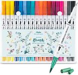 Ohuhu 36 Colours Colouring Pens, Dual Tips Brush Fineliner Colored Pens, Water Based Marker for Calligraphy Drawing Sketching Coloring Book Journal Kids Art Projects, Pen Gifts Idea, Maui Series