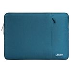 MOSISO Laptop Sleeve Bag Compatible with Laptop 13 inch, Polyester Vertical Case with Pocket, Deep Teal