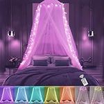 Obrecis Pink Bed Canopy for Girls, 