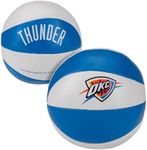 Franklin Sports NBA Oklahoma City Thunder Toy Basketballs - 2 Pack of Kids Soft Mini Basketballs for Over The Door + Indoor Hoops - NBA Fan Shop Kids Soft Toy Basketballs - (2) Mini Balls Included