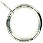 Merriway BH03198 (8 Pcs) Silent Running Metal Curtain Drapery Pole Rod Rings with Fixed Eye, Inner Diameter 23mm (7/8 inch) Outer Diameter 32mm (1.1/4 inch) Chromed - Pack of 8 Pieces