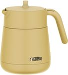 Thermos Vacuum Insulated Teapot with Strainer 23.7 fl oz (700 ml), Beige, TTE-700 BE