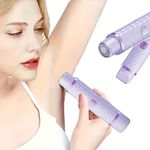 Hewan 2-in-1 Facial Hair Remover & Bikini Trimmer for Women – Electric Shaver for Face, Legs, Underarms & Pubic Hair, Wet & Dry Use, USB Rechargeable (Purple trimmer)