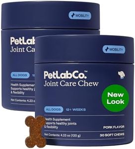 Petlab Co. Joint Care Chews - High Levels of Glucosamine for Dogs, Green Lipped Mussels, Omega 3 and Turmeric - Dog Hip and Joint Supplement to Actively Support Mobility (Value 2 Pack)