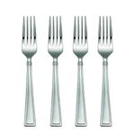 Oneida Butler Everyday Flatware Dinner Forks 18/0 Stainless Steel, Set of 4, Silver