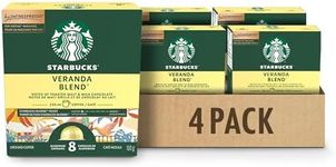 STARBUCKS VERANDA BLEND for NESPRESSO VERTUO, Blonde Roast Coffee, Mellow and Soft Notes, Recyclable Capsules Through NESPRESSO Recycling System, 4 Boxes, 400 g