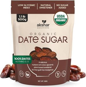 AKSHAR Ayurveda - Organic Date Sugar, Raw – Organic Sugar Alternative for Baking and Desserts – High Fiber Low Glycemic Sweetener – Natural Vegan Replacement Made from 100% USDA Raw Dates (1.1 lb)