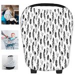 Multi-Use Nursing Breastfeeding Cover Baby Car Set Cover Canopy Shopping Cart Cover Swaddle Blanket for Infants Newborns Toddlers Shower Gift (N)