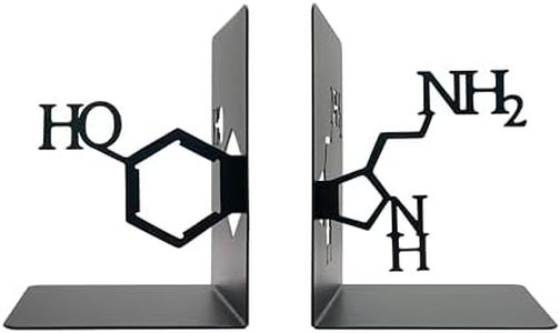 Chemistry Metal Bookends for Bookshelf Study Room Home Office Desk Laboratory Decor, Chemistry Gifts for Chemistry Teacher Professor Friend Scientist Boyfriend New Graduate (Black)