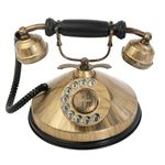 Decor aqntique Metal Brass Antique Telephone Victorian Old Classic Look Landline Non Working Telephone Only for Decoration