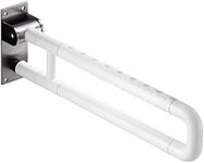 Handicap Grab Bars for Bathroom, Flip Up Toilet - Rails for Elderly for Wall, Non-Slip Toilet Handles, Glows at Night, Suitable for Pregnant Women and Disabled, 23.6 Inch