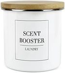 Minimalist Range Scent Booster Storage Canister - White Metal Enamel Kitchen and Bathroom Storage Container