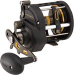 PENN Fathom® II Level Wind, Saltwater Fishing Reel, Conventional Reels, Sea - Nearshore/Lake Fishing, Shore and Kayak Fishing, Unisex, Black Gold, 30 | Right Hand