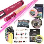 Maxcatch Women's Elegant Fly Fishing Rod Combo: 5/6-weight Rod, Reel, Line, Backing, Leader, and Fly Box