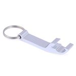 MK Aluminium Bottle Opener Key Ring Key Chain White 10 Pcs