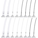 Yafe 8 Pair Clear Bras Straps for Women, Invisible Bra Straps Holder Stop Slipping Clear Back Strap Bra See Through Bra Straps for Women Strapless Bras