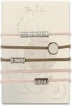 By Lilla Hair Ties - No-Damage Hair Accessories + Bracelets for Women - Luxury Fashion Stacks in Gold, Silver, and Beads - Ice Skate (Set of 5)