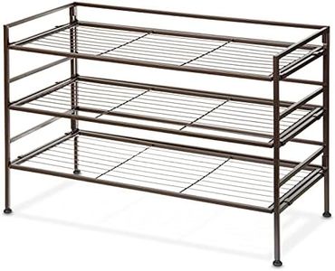 Amazon Basics Étagère à chaussures, Capacité 9 paires, 3 étagères, Brun, 68 D x 32 W x 47.5 H cm