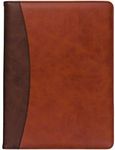 Samsill Two-Tone Padfolio, Resume Portfolio, Business Portfolio, with 8.5 x 11 Writing Pad, Brown and Dark Brown